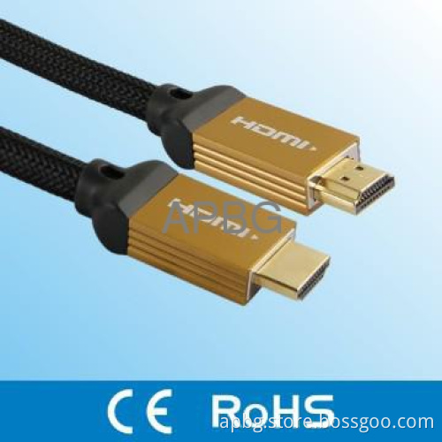 High speed 1.4V HDMI Cable with Metal Casing and Golden Connector